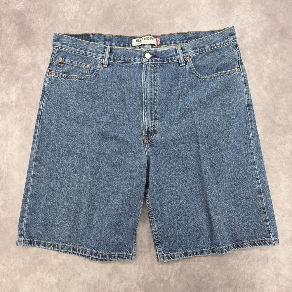 Levis 550 Mens Denim Jorts Shorts Relaxed Fit Medium Wash Blue Size 42 Y2k Baggy